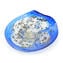 Drop Bowl Millefiori Murrine -  Blue Silver Glass
