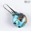  Orecchini Sommerso - Azzurro - Vetro di Murano Originale OMG