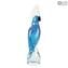 Pappagallo celeste - Modellato a Mano - Vetro di Murano Originale OMG