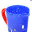 Caraffa Blu + Murrine - Vetro di Murano Originale OMG