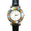 Unisex Watch - Black and Millefiori - Original Murano Glass OMG