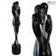 Escultura de los Enamorados - Negro - Cristal de Murano  - Cristal veneciano