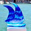 Sail Boat - Frozen Style - Original Murano Glass OMG