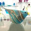Light Blue Sparrow - Animals - Original Murano glass OMG 