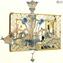 Lampadario Veneziano Laguna - Cristallo Aquamare - Vetro di Murano