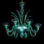 Venetian Chandelier Mazzini Green - Lance - Original Murano Glass