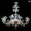 Venetian Chandelier 12 lights Cimiero crystal and gold - Rezzonico - Murano Glass