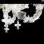 Venetian Chandelier 12 lights Cimiero crystal and gold - Rezzonico - Murano Glass
