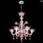 Lampadario Veneziano - Regina - Rosa - Vetro di Murano