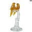 Birds in Love - with gold 24 k - Glass Sculpture