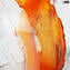 Hanging Lamp Orange - Sbruffy Style - Original Murano Glass