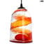 Hanging Lamp Orange - Sbruffy Style - Original Murano Glass