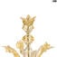 Lampadario Fiorito - Oro 24kt - Vetro di Murano - 6 Luci