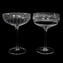 Set di 6 bicchieri da champagne incisi manualmente - vetro originale di murano