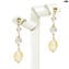  Earrings Nizza - With Gold - Original Murano Glass OMG