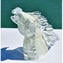 Prancing Byzantine Horse Head with silver - Original Murano Glass OMG