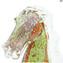 Multicolor Horse Head with silver - Original Murano Glass OMG