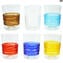 Colored strips Glasses Set - Original Murano Glass OMG