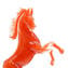 Cavallo  rampante Rosso - Vetro di Murano orginale OMG