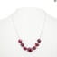 Parure Perle Rosse L - con Argento - Vetro di Murano Originale OMG