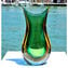 Vase Swallow - Green Amber Sommerso - Original Murano Glass OMG