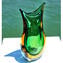 Vase Swallow - Green Amber Sommerso - Original Murano Glass OMG