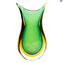 Vase Swallow - Green Amber Sommerso - Original Murano Glass OMG