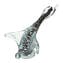 Flying duck Figurine - Sommerso with silver leaf - Orginal Murano Glass OMG