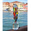 Lovers - Silver and glass rods - Murano Glass Sculpture