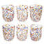 Juego de vasos - Pointillisme Multicolor - Vidrio de Murano original
