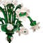 Venetian Chandelier Rosetto White, gold and Green - Original Murano Glass