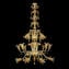 Luxury Venetian Chandelier Federicus 24 lights - Crystal and Amber - Murano Glass
