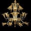 Luxury Venetian Chandelier Federicus 24 lights - Crystal and Amber - Murano Glass