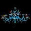 Venetian Chandelier Olesia light blue - Rezzonico - Original Murano Glass