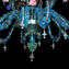 Venetian Chandelier Olesia light blue - Rezzonico - Original Murano Glass