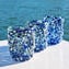 Set di 6 Bicchieri Blu - Arlecchino - Vetro di Murano Originale OMG