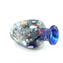 Vaso Eden Soffiato - Blu e foglia argento - Original Murano Glass