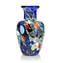 Vaso Eden Soffiato - Blu e foglia argento - Original Murano Glass