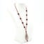 Collana con perla in vetro - Rosso & nero - Vetro di Murano Originale OMG