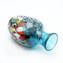 Vaso Eden Soffiato - Celeste e foglia argento - Original Murano Glass