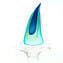 Sailboat Sculpture Sommerso BG - Chroma Collection - Original Murano Glass 